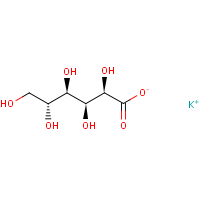 Potassium gluconate formula graphical representation