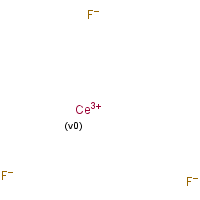 Cerium(III) fluoride formula graphical representation