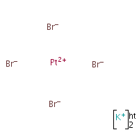 Potassium tetrabromoplatinate(II) formula graphical representation