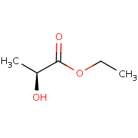 (L)-Ethyl lactate formula graphical representation