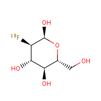 Fludeoxyglucose F 18 formula graphical representation