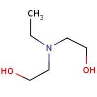 Ethyldiethanolamine formula graphical representation