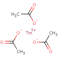 Thulium(III) acetate formula graphical representation