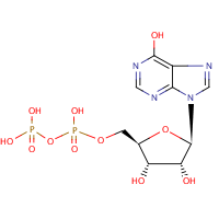 Inosine 5'-diphosphate formula graphical representation