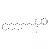 Benzyldimethylstearylammonium chloride formula graphical representation