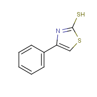 2-Mercapto-4-phenylthiazole formula graphical representation