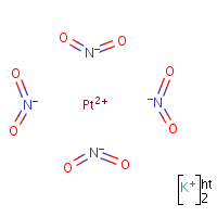 Potassium tetranitroplatinate(II) formula graphical representation