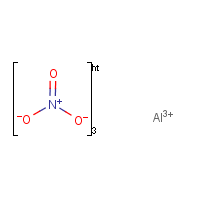 Aluminum nitrate formula graphical representation