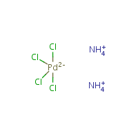 Ammonium tetrachloropalladate(II) formula graphical representation