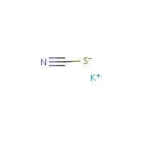 Potassium thiocyanate formula graphical representation