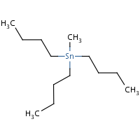 Tributylmethyltin formula graphical representation
