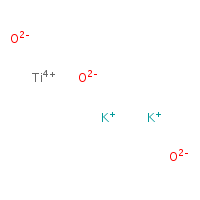 Potassium titanate formula graphical representation