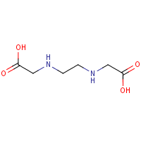 Ethylenediamine-N,N'-di(acetic acid) formula graphical representation