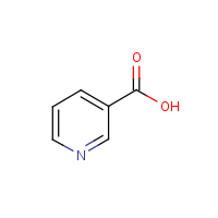Nicotinic acid formula graphical representation