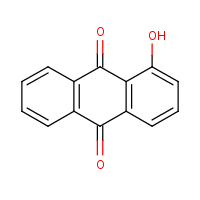 1-Hydroxyanthraquinone formula graphical representation