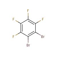 1,2-Dibromotetrafluorobenzene formula graphical representation