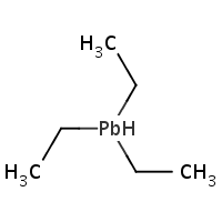Triethyl lead formula graphical representation
