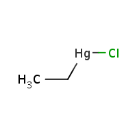 Ethylmercuric chloride formula graphical representation