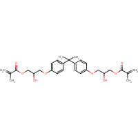 Bisphenol A-glycidyl methacrylate formula graphical representation