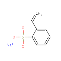 Benzenesulfonic acid, ethenyl-, sodium salt formula graphical representation