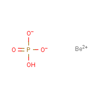 Beryllium phosphate formula graphical representation