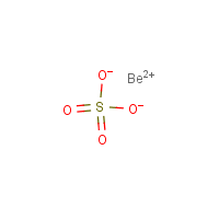 Beryllium sulfate formula graphical representation