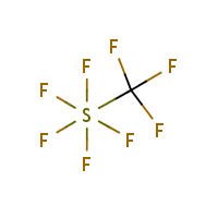 Trifluoromethylsulfur pentafluoride formula graphical representation