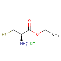 L-Cysteine, ethyl ester, hydrochloride formula graphical representation