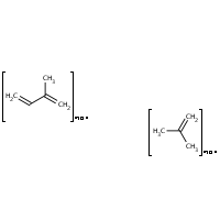 Chlorinated isobutylene-isoprene polymer formula graphical representation