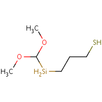 3-(Dimethoxymethylsilyl)propanethiol formula graphical representation