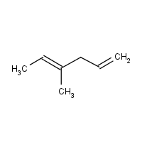 1,4-Hexadiene, 4-methyl-, cis- formula graphical representation