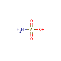 Sulfamic acid formula graphical representation