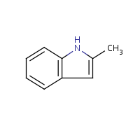 2-Methylindole formula graphical representation