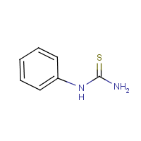1-Phenyl-2-thiourea formula graphical representation