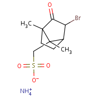 Ammonium L-5-bromo-6-oxo-9-bornanesulphonate formula graphical representation