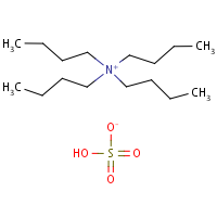 Tetrabutylammonium hydrogen sulfate formula graphical representation