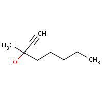 3-Methyl-1-octyn-3-ol formula graphical representation