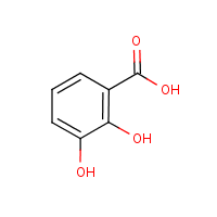 2,3-Dihydroxybenzoic acid formula graphical representation