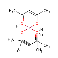Iridium(III) acetylacetonate formula graphical representation