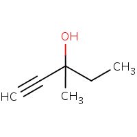 3-Methyl-1-pentyn-3-ol formula graphical representation