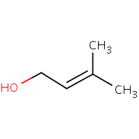 3-Methyl-2-buten-1-ol formula graphical representation