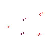 Iridium sesquioxide formula graphical representation