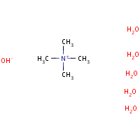 Tetramethyl ammonium hydroxide pentahydrate formula graphical representation