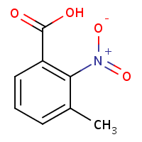 3-Methyl-2-nitrobenzoic acid formula graphical representation