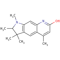 7H-Pyrrolo(3,2-g)quinolin-7-one, 1,2,3,8-tetrahydro-1,2,3,3,5-pentamethyl- formula graphical representation