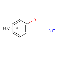 Sodium cresylate formula graphical representation