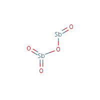 Antimony oxide formula graphical representation