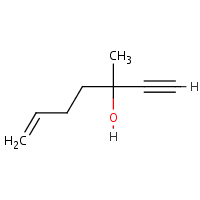 3-Methyl-6-hepten-1-yn-3-ol formula graphical representation