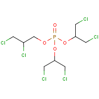 Bis(2-chloro-1-(chloromethyl)ethyl) 2,3-dichloropropyl phosphate formula graphical representation