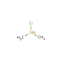 Dimethylchlorosilane formula graphical representation
